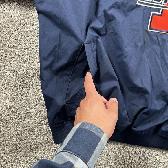 Vintage 90s Fighting Illini Nike Jacket Mens XXL Pullover Big Logo‎ Streetwear - Picture 6 of 12